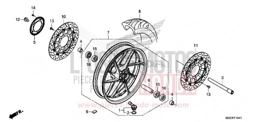 ROUE AVANT (CB1100NA/NAD) CB1100NAK de 2019